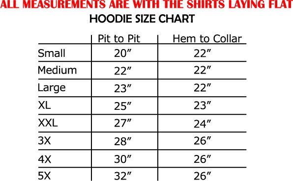 champion hoodie dimensions